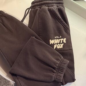 White Fox Boutique Dark Brown sweatpants